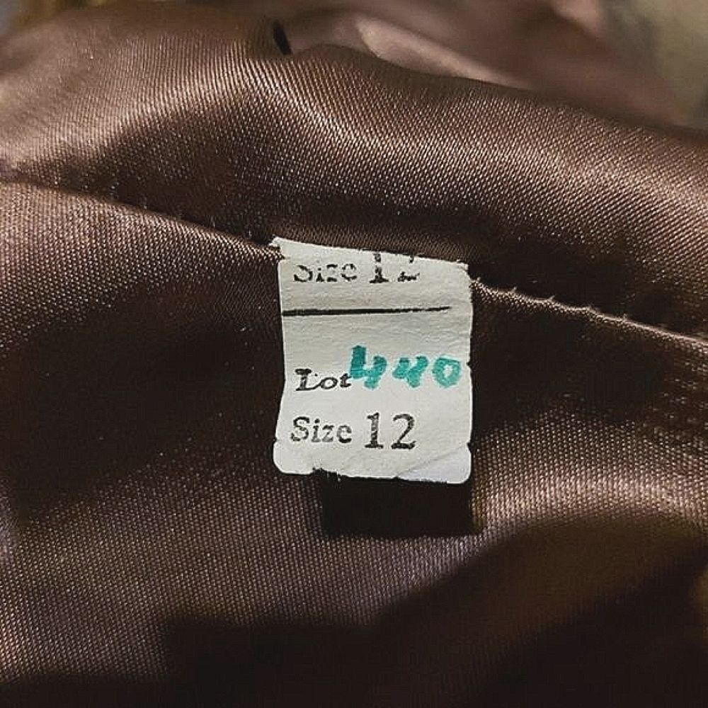 Vtg 80s Carla New York olive cropped leather trousers - Picture 14 of 14